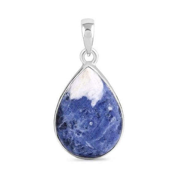 تعليقة حجر السودلايت-Raw sodalite pendant