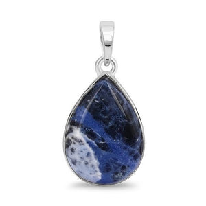 تعليقة حجر السودلايت-Raw sodalite pendant