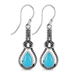 Turquoise Earrings-  حلق حجر الفيروز