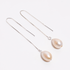 Drop Earrings Pearl Gemstone- حلق الؤلؤ