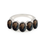 Smoky Gemstone Ring - خاتم حجر السموكي كوارتز