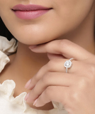 White Topaz ring-خاتم التوباز الابيض