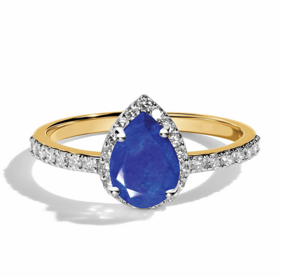 Lapis & White Topaz Ring - خاتم اللازورد | التعبير عن الذات، الوضوح، القلق