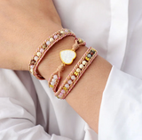 ROSE QUARTZ BRACELET & OPAL BRACELET   - اسوارة الأوبال والروز كوارتز  | حجر الحب، والقرارات، والجذب والتسامح