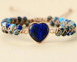 LAPIS LAZULI WRAP BRACELET  - اسوارة حجر اللازورد| حلول، مهارات، تواصل، تعبير