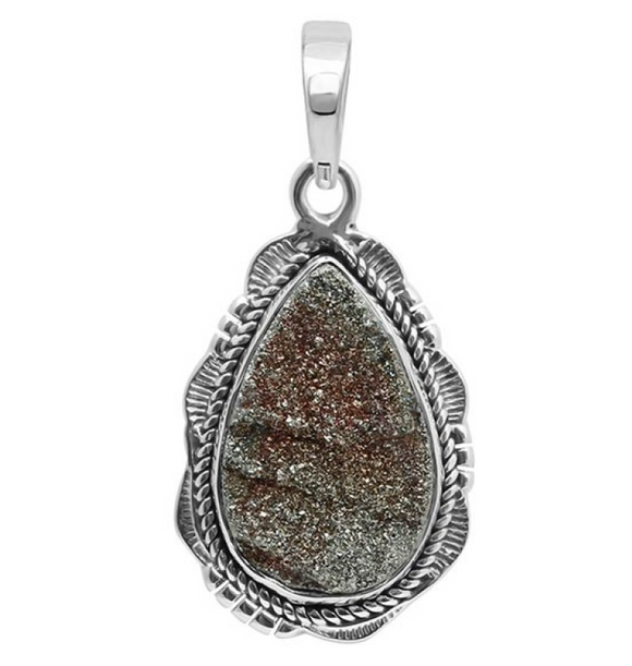 Pyrite Druzy Pendant - مغناطيس المال،