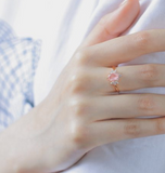 Strawberry Quartz Ring - خاتم الكوارتز  الوردي