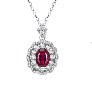Ruby & White Topaz Ring | الياقوت الأحمر والتوباز الأبيض