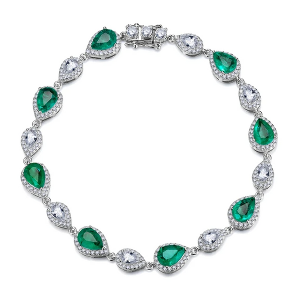Emerald GemstoneBracelet  | الزمرد الاخضر والتوباز الابيض