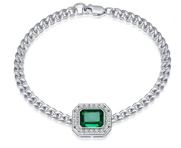 Emerald GemstoneBracelet  | الزمرد الاخضر والتوباز الابيض