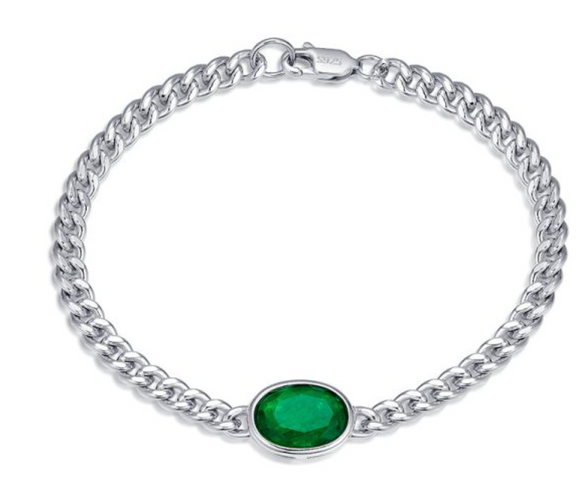 Emerald Gemstone Bracelet  | الزمرد الاخضر