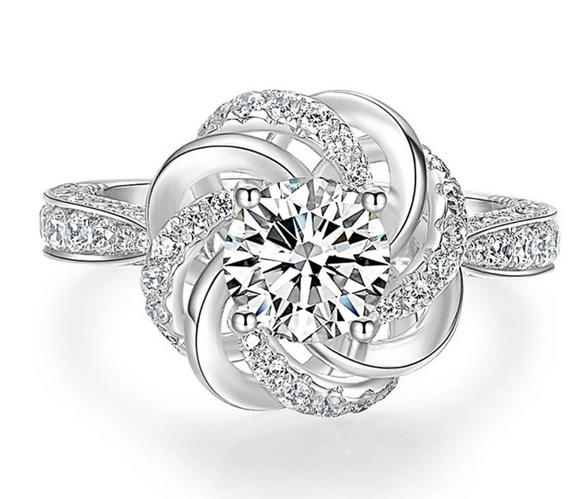 Moissanite Diamond Ring- خاتم الماس الموزنايت | 1 قراط