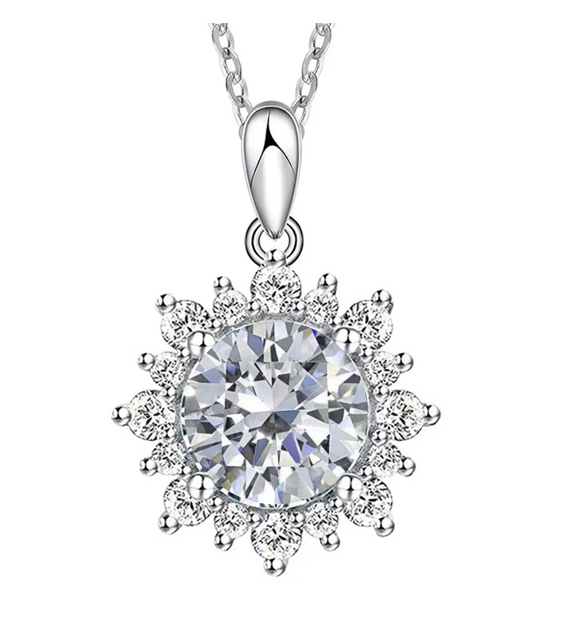 Moissanite Diamond Necklace  قلادة الماس الموزنايت | 3 قراط