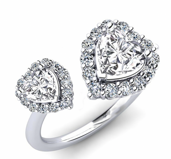 Love Moissanite Diamond Ring- خاتم الماس الموزنايت | 2.5 قراط