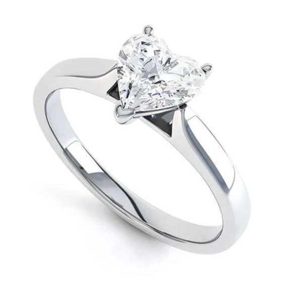 Love Moissanite Diamond Ring- خاتم الماس الموزنايت | 2 قراط