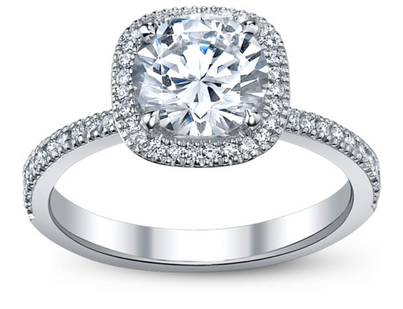 Lady Moissanite Diamond Ring- خاتم الماس الموزنايت | 1 قراط