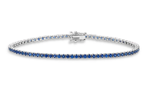 Blue Sapphire  & White Topaz Ring الياقوت الازرق والتوباز الابيض