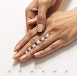 Twins Moissanite Diamond Ring -  خاتم الماس موزنايت | 2 قراط | قطعتين