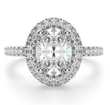 Twins Moissanite Diamond Ring   -3 قراط