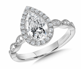 Twins Moissanite Diamond Ring -  خاتم الماس موزنايت  | قطعتين | 3 قراط
