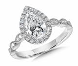 Twins Moissanite Diamond Ring -  خاتم الماس موزنايت  | قطعتين |