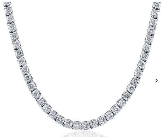 Moissanite Diamond Tennis Necklace  قلادة الماس الموزنايت تنس
