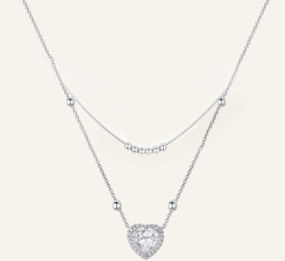 Moissanite Diamond Necklace  قلادة الماس الموزنايت | 1 قراط