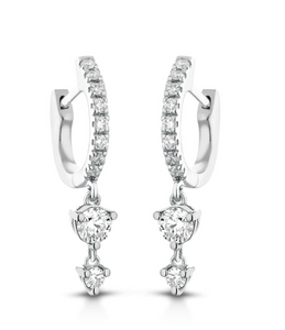 Moissanite Long Tasse Earring  -حلق الماس الموزنايت