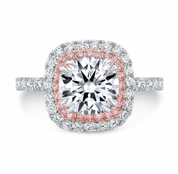 Pink Moissanite Diamond Ring -  خاتم الماس موزنايت | 1قراط