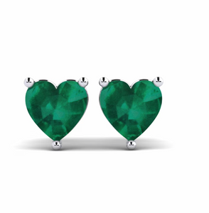 Emerald & White Topaz Earring-  حلق الزمرد الأخضر والتوباز الابيض