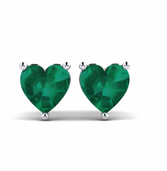 Emerald & White Topaz Earring-  حلق الزمرد الأخضر والتوباز الابيض