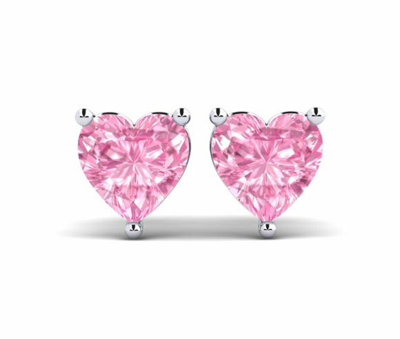 pink sapphire Earring-  حلق الزفير الوردي