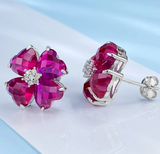 pink sapphire Earring-  حلق الزفير الوردي