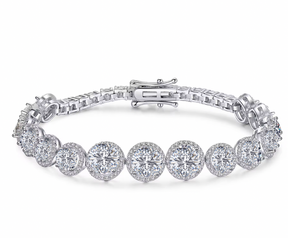 Moissanite Diamond Bracelet اسوارة الماس الموزنايت   | 10.8 قراط الماس
