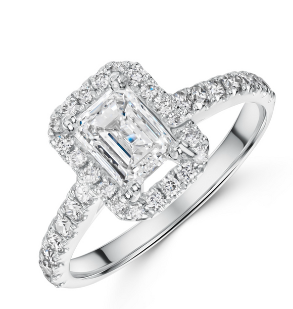 Crown Moissanite Diamond Ring- خاتم الماس الموزنايت | 2 قراط