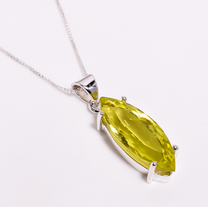 Lemon Quartz Necklace - قلادة الكوارتز الليموني