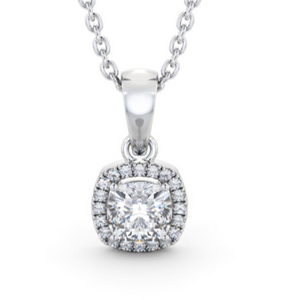 cushion cut Moissanite diamond -   2carat | قلادة الماس الموزنايت