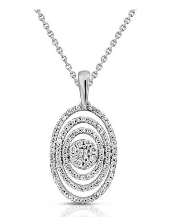 Moissanite diamond necklace - Sparkling -   قلادة الماس الموزنايت