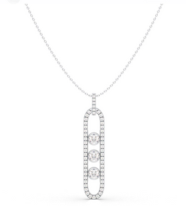 Moissanite diamond necklace - ميسكا  - قلادة الماس الموزنايت