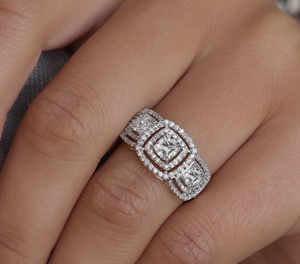 Moissanite Diamond Ring  -  خاتم الماس موزنايت