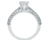Moissanite Diamond Ring - خاتم الماس موزنايت - توينز قطعتين