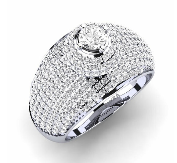 Moissanite Diamond Ring - Regal  -  خاتم الماس موزنايت