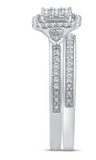 Moissanite Diamond Ring - خاتم الماس موزنايت - توينز قطعتين