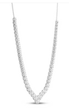 Moissanite Diamond Tennis Necklace | مُتدرج في المقاس لحب الألماس |  قلادة الماس الموزنايت تنس