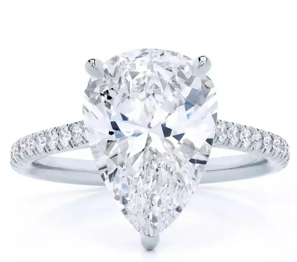 5 CARAT |PEAR | Moissanite Diamond Ring - خاتم الماس موزنايت
