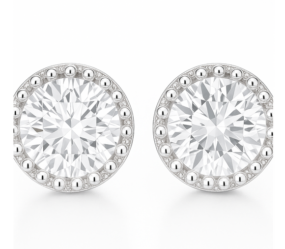 Moissanite Earring- -حلق الماس الموزنايت