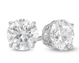 Solitaire mossnite diamond earring- -حلق الماس الموزنايت   |ربع قيراط لكل واحدة