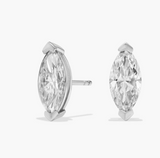 Moissanite Diamond Earring- -حلق الماس الموزنايت  marquize