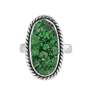 Uvarovite Ring - خاتم حجر اللايفورايت
