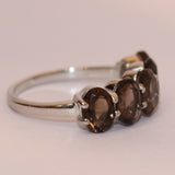 Smoky Gemstone Ring - خاتم حجر السموكي كوارتز